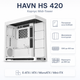 Корпус для ПК HAVN HS 420 Base Edition Midi-Tower без БП E-ATX/ATX/MicroATX/Mini-ITX White (HVN-CA-HS420-05) - изображение 1