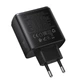 Зарядний блок живлення 2xType-C+USB HOCO C160A Upgrade 65 W 5 V 3 A чорний - изображение 5