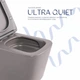 Унитаз подвесной Qtap Tern Ultra Quiet 490×365×325 мм Stone Grey с сиденьем Slim Duroplast Soft-close Quick Release QT17332303ASSG Серый - изображение 4