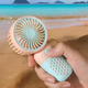 Ручной вентилятор на аккумуляторе Mini Fan односкоростной мини вентилятор, голубой - изображение 3