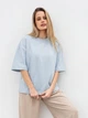 Футболка из плотного 100% хлопка «Бейсик» ROMASHKA Светло-голубой, One size Petite, 20448 - изображение 1