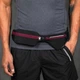 Сумка на пояс для спорта и бега Sport waist bag, спортивная сумка для телефона, 2 отделения, черная с красным - изображение 1