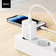 Зарядное устройство Hoco 20W USB-C с кабелем Lightning для iPhone, быстрая зарядка PD, QC3.0, AFC, FCP, SCP (C143A) - изображение 4