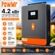 Гібридний сонячний інвертор POWMR POW-HVM4.2K-24V-D 4.2 кВт, MPPT, UPS, чиста синусоїда, 12/24V, 220V - зображення 1