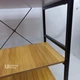Стелаж підлоговий 4-ярусний 135×60×40 см для дому та кухні, етажерка з полицями з ЛДСП та металевим каркасом та гачками для книг, декору, посуду та побутових речей Золотистий дуб, YM-065-4-GoldenOak - зображення 15