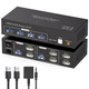 KVM переключатель USB 3.0 HDMI Dual Monitor на 2 ПК и 2 монитора 4K 60Hz - изображение 1