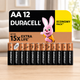Батарейки Duracell AA 15X Extra Life 1.5V LR6 MN1500 алкалінові 12 шт - зображення 1