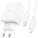 Зарядний пристрій для телефону Hoco C126A Pure power PD40W трипортовий (2C1A) білий (C126A) - зображення 4