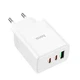 Зарядний пристрій для телефону Hoco C126A Pure power PD40W трипортовий (2C1A) білий (C126A) - зображення 8