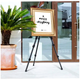 Мольберт металлический регулируемый для рисования высота 77-160 см черный - изображение 6