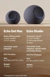 Портативна колонка Amazon Echo Dot Max Graphite (Англійська / Іспанська / Французька) - зображення 2