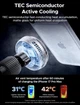 Автомобильный держатель с беспроводной зарядкой UGREEN MagFlow Pro 25W MagSafe Qi2.2 с бесшумным вентилятором (TEC) - изображение 4