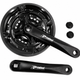 Шатуны велосипедные Prowheel 48/38/28T 170 мм под квадрат, черные, с защитой цепи - изображение 1