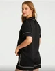 Піжама Victoria's Secret шорти+сорочка Glazed Satin Short Pajama Set Scrip Logo Black S - изображение 2