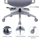 Крісло офісне Officepro Skyline Footrest Gray/Dark Gray (OC750-G-DG-DG) ( 27540 ) - зображення 17