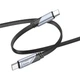 Кабель HOCO U119 Type-C to Type-C 60W, 1.2m, nylon, aluminum connectors, Black - изображение 3