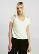 Женская футболка в рубчик с эффектом ошейной майки Giulia LIGHT ESSENTIAL 4823/320 M White-light cream, футболка в рубчик, вискоза - изображение 7