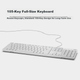 Клавиатура DELL KB216 проводная полноразмерная офисная, USB, белая - изображение 10