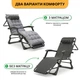 Складывающееся кресло кровать с подушкой до 150 кг LEOBRO Black (LB-1141) - изображение 7