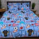 Комплект постільної білизни Moon&Star Сімейний 160x220x2 наволочки 4x70x70 Champion Blue Бязь Gold Люкс (MS-820013439) - зображення 2