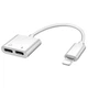 Адаптер Lightning на Lightning 2F 20-20000Hz белый для наушников и зарядки J-008 - изображение 5