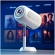 Портативный проектор Full HD 1920x1080 с пультом для дома белый пластиковый - изображение 1