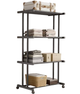 Этажерка металлическая RIAS Clothes Drying Rack 8041 на колесиках 4 яруса 155x80x40 см Black (3_08401) - изображение 2