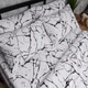 Комплект постільної білизни Moon&Star Полуторний 143x210 наволочки 2x50x70 White Marble Бязь Gold Люкс (MS-820015661) - зображення 6