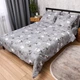 Комплект постельного белья Moon&Star Евро 200x220 наволочки 2x40x60 Silver Flowers Микросатин Premium (MS-820016285) - изображение 1
