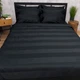 Комплект постельного белья Moon&Star Евро 200x220 наволочки 2x70x70 Deep Black Satin Stripe (MS-820016952) - изображение 2