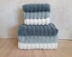 Набор турецких махровых полотенец Cestepe MicroCotton Premium 3 штуки 50x90 + 3 штуки 70х140 Ezgi 6 плотность 600 г/м2 - изображение 3