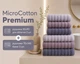 Набор турецких махровых полотенец Cestepe MicroCotton Premium 3 штуки 50x90 + 3 штуки 70х140 Ezgi 2 плотность 600 г/м2 - изображение 1