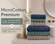 Набор турецких махровых полотенец Cestepe MicroCotton Premium 3 штуки 50x90 + 3 штуки 70х140 Ucgen 1 плотность 600 г/м2 - изображение 1