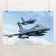 Постер Истребитель F-16 Fighting Falcon, военная авиация, A3 28×42 см (id4285) - изображение 1