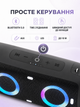 Портативная Bluetooth колонка акустическая система 30 Вт с мощным басом аккумулятором 6000 mAh LED-подсветкой 34,6×15,1×13,2 см черная (49676164) - изображение 6