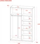 Шкаф-купе Doros G-Caiser 1 ДСП / 1 зеркало / 3 части 160х60х240 см Антрацит/Антрацит (42005411) - изображение 6