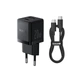 Мережевий зарядний пристрій Baseus Palm Fast Charger C+U 20W EU Cluster Black (with Baseus Mini White Cable USB-C to USB-C 60W (20V/3A) 1m Cluster Bla (P10111608113-01) - изображение 5