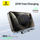 Мережевий зарядний пристрій Baseus Palm Fast Charger C+U 20W EU Cluster Black (with Baseus Mini White Cable USB-C to USB-C 60W (20V/3A) 1m Cluster Bla (P10111608113-01) - изображение 9