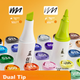 Набор канцелярских товаров M&G, 48 цветов, пищевые маркеры на водной основе, на 30% больше объема, безопасны для детей и студентов, треугольные маркеры с двумя наконечниками для акварели, ручки для рисования, подарок на день рождения и выпускной, APMV0978 - изображение 6