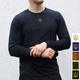 Лонгслів чоловічий з вишитим тризубом 48 чорний FD2-TryzubGold-Black-48 Ladan - зображення 6