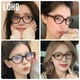 Оправа LOHO Retro Orange Cat Eye безободковая для линз с защитой от синего света и коррекцией астигматизма, черная - изображение 4