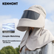 Сонцезахисна маска Kenmont для обличчя, всепогодна, жіноча, літня, із захистом від ультрафіолету, захистом від вітру та зовнішнім захистом для шиї, вбудованою вітрозахисною сонцезахисною шапкою 3779 - изображение 4