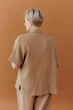 Жіноча сорочка з мусліну ART KNIT карамель, S-M 045955 - зображення 3