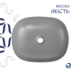 Раковина накладна Qtap Aquarius 475x380x120 мм з донним клапаном сірий (QTAQA188SG49780) - изображение 2