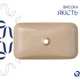 Раковина накладна Qtap Tern 605x350x140 мм з донним клапаном бежевий (QTTER188SB49790) - изображение 2