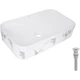 Раковина накладна Qtap Tern 605x350x140 мм з донним клапаном мармур (QTTER188MR49791) - изображение 1