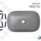 Раковина накладна Qtap Robin 600x390x150 мм з донним клапаном сірий (QTROB188SG49786) - изображение 3