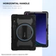Чехол для планшета Samsung Galaxy Tab S10 Plus (SM-X820/SM-X826) 12.4" Becover Horizontal Handle с креплением для стилуса Black (BC_716002) - изображение 2