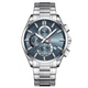 Мужские наручные часы Curren 8475 Silver Blue кварцевые с хронографом на металлическом браслете - изображение 4