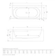 Ванна Vanesa 180x80 права, з ніжками та сифоном, Slim-перелив WA1-71-180x080R (TM Radaway) - изображение 2